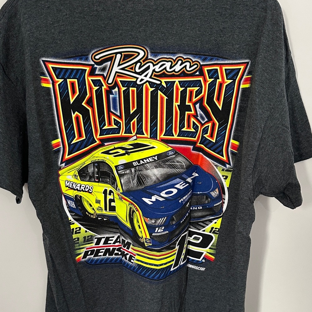 Ryan Blaney #12 Graphic Racing Tee - Dark Charcoal nascar - Picture 2 of 2